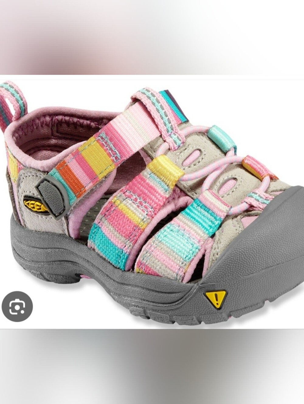 Keen Kids Sandal in Pink, Turquoise, Yellow & Gray
